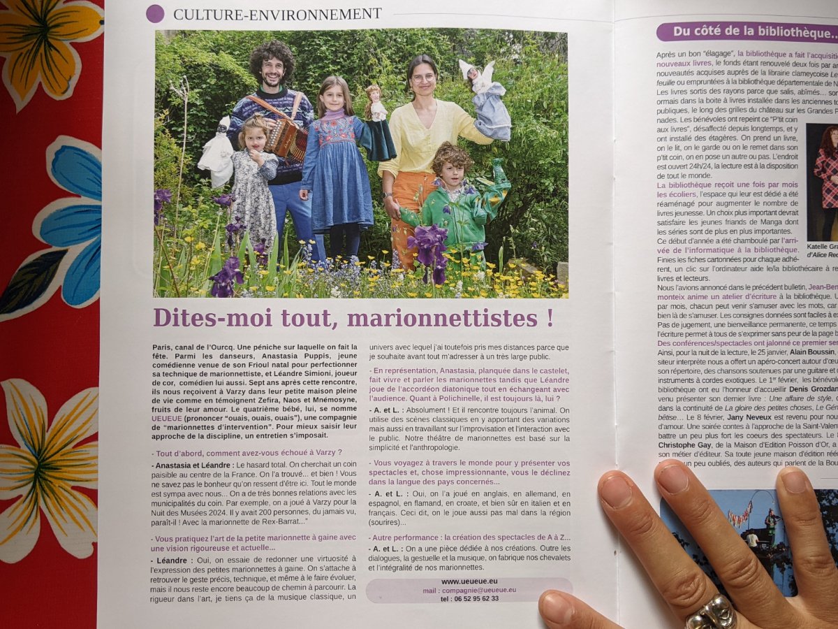 Articles de presse — Compagnie UEUEUE