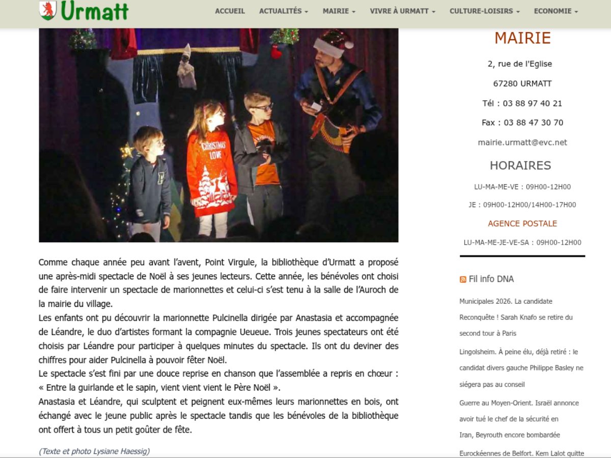 Presse — Spectacles de Noël