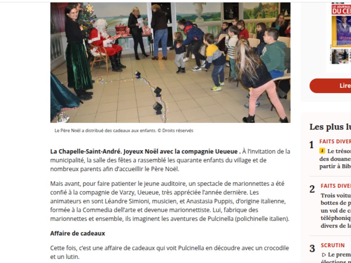 Presse — Spectacles de Noël